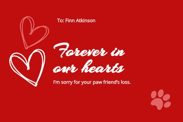 Free Loss Of Pet Card Template to Edit Online Free Loss Of Pet Card Template to Edit Online