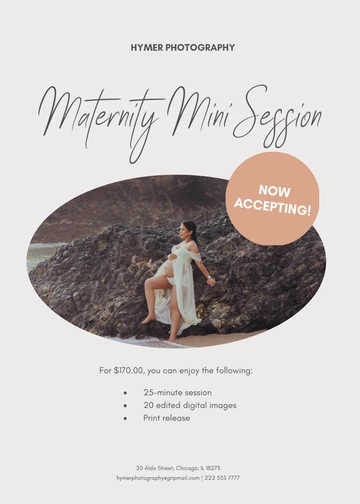 Free Maternity Mini Session Template to Edit Online
