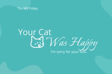 Free Loss of Pet Cat Card Template to Edit Online Free Loss of Pet Cat Card Template to Edit Online