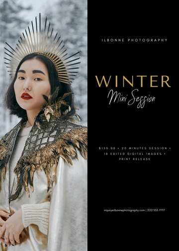 Free Winter Mini Session Template to Edit Online