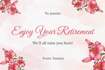 Free Sorry You're Leaving Card Template to Edit Online