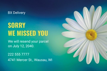 Free Sorry We Missed You Card Template to Edit Online