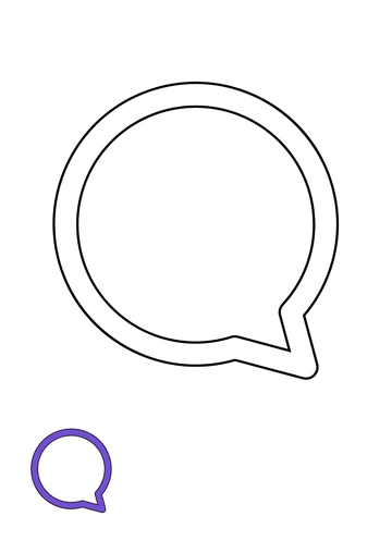 Free Instagram Comment Icon Coloring Page Template to Edit Online