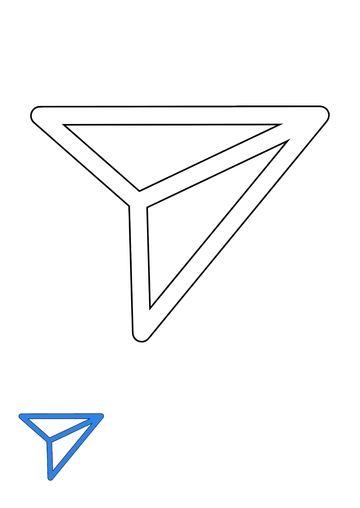 Free Instagram Direct Message Icon Coloring Page Template to Edit Online