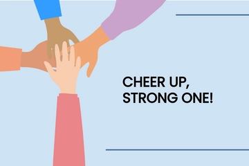 Free Simple Cheer Up Card Template to Edit Online