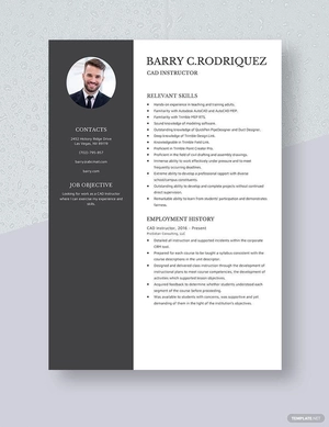 CAD Instructor Resume