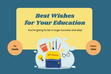 Free Good Luck For Exam Card Template to Edit Online