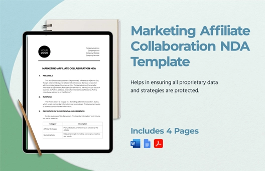 Marketing Affiliate Collaboration NDA Template