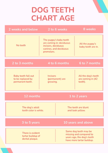 Free Dog Teeth Chart Age Template to Edit Online