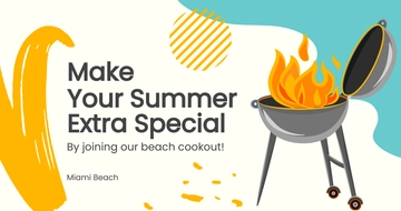 Free Summer Cookout Facebook Post Template to Edit Online