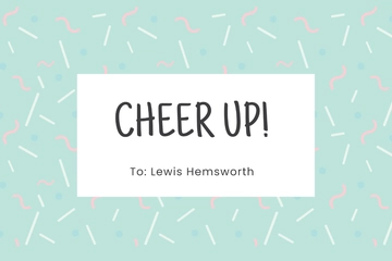Free Happy Cheer Up Card Template to Edit Online