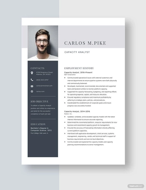 Capacity Analyst Resume