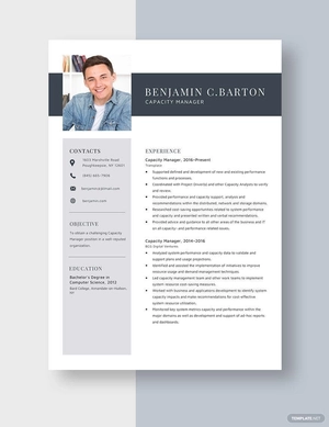 Capacity Manager Resume