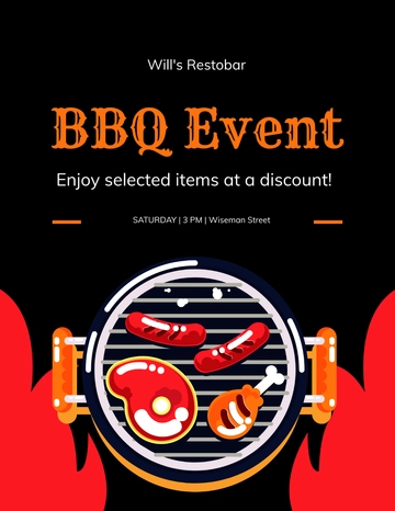 Free BBQ Event Flyer Template to Edit Online