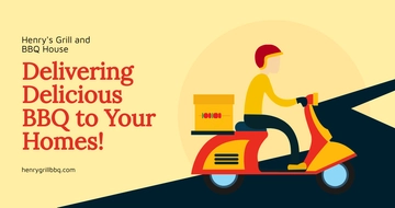 Free BBQ Delivery Offer Facebook Post Template to Edit Online