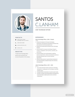 Chief Technology Officer Resume