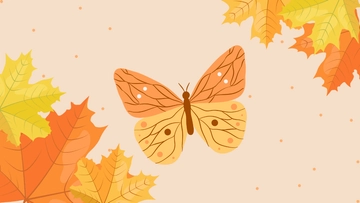Free Fall Butterfly Background Template to Edit Online