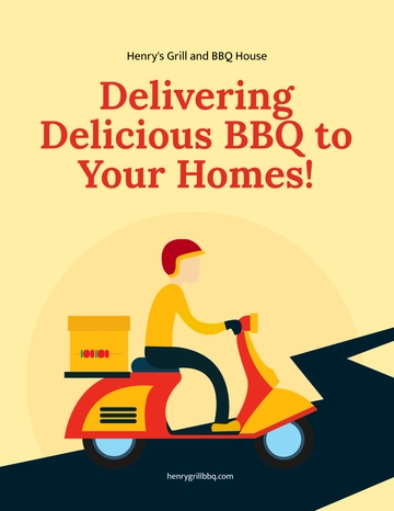 Free BBQ Delivery Offer Flyer Template to Edit Online