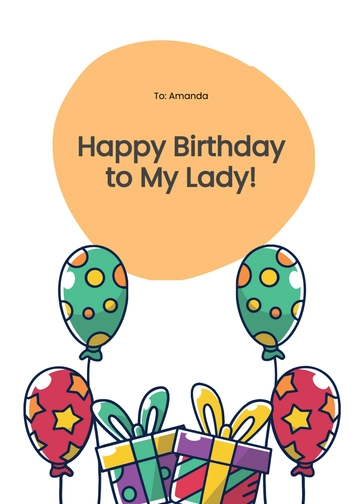 Free Modern Birthday Card for Her Template to Edit Online