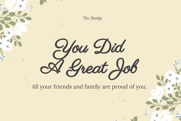 Free Anytime Congratulations Card Template to Edit Online