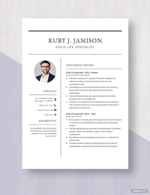 Child Life Specialist Resume