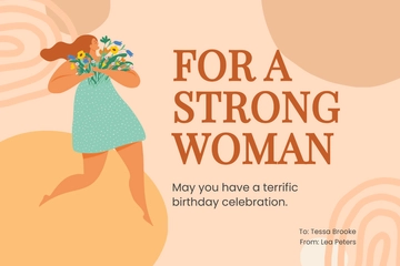 Free Simple Birthday Card For Her Template to Edit Online