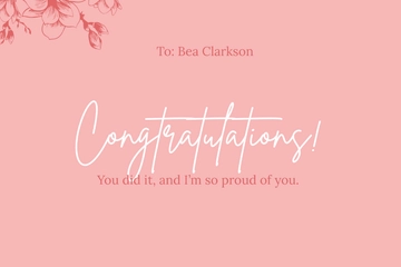 Free Printable Anytime Congratulations Card Template to Edit Online