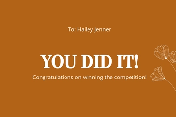 Free Simple Anytime Congratulations Card Template to Edit Online