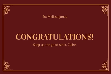 Free Elegant Anytime Congratulations Card Template to Edit Online