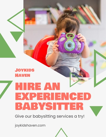 Free Abstract Babysitting Flyer Template to Edit Online