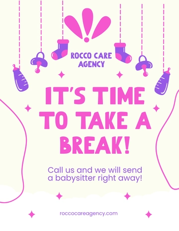 Free Babysitting Agency Flyer Template to Edit Online