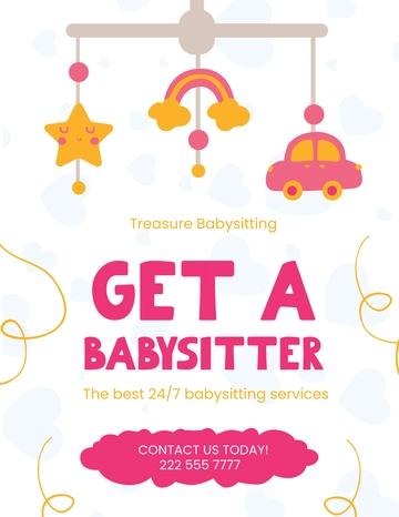 Free Blank Babysitting Flyer Template to Edit Online