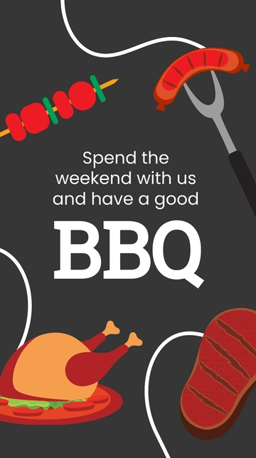 Free Weekend Bbq Whatsapp Post Template to Edit Online