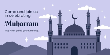 Free Realistic Muharram Banner Template to Edit Online