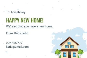 Free New Home Card Template to Edit Online Free New Home Card Template to Edit Online