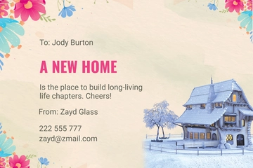 Free Floral New Home Card Template to Edit Online Free Floral New Home Card Template to Edit Online