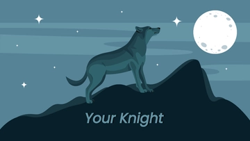Free Night Wolf Wallpaper Template to Edit Online