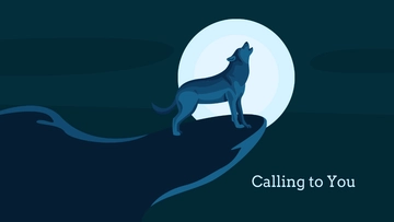 Free Wolf Howling Wallpaper Template to Edit Online