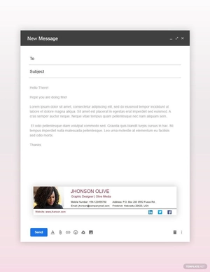 Graphic Designer Email Signature Template