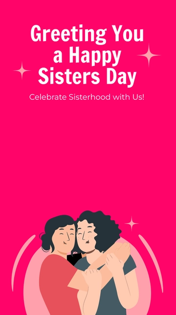 Free Happy Sisters Day Snapchat Geofilter Template to Edit Online