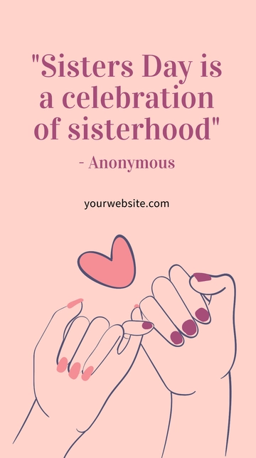Free Sisters Day Quote Instagram Story Template to Edit Online