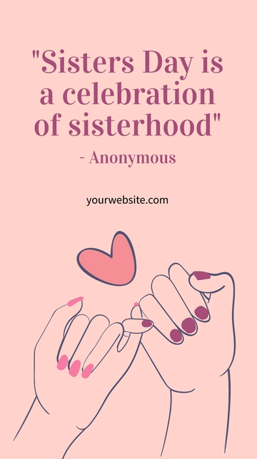 Free Sisters Day Quote Whatsapp Post Template to Edit Online