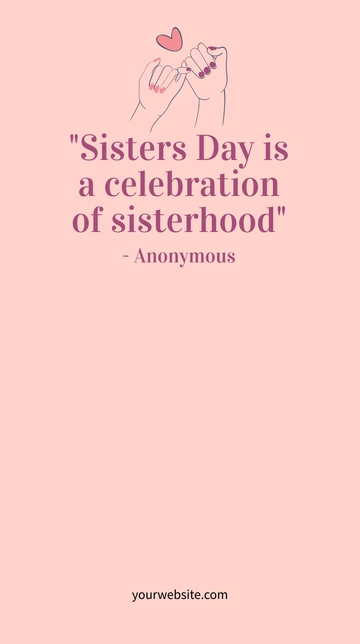 Free Sisters Day Quote Snapchat Geofilter Template to Edit Online