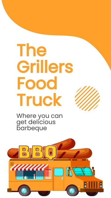 Free Bbq Food Truck Whatsapp Post Template to Edit Online