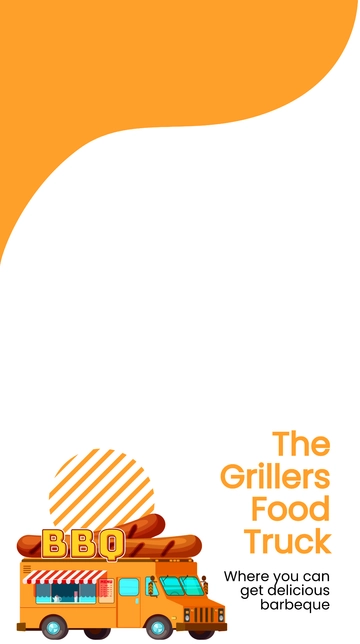 Free Bbq Food Truck Snapchat Geofilter Template to Edit Online
