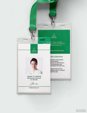 Resort ID Card Template