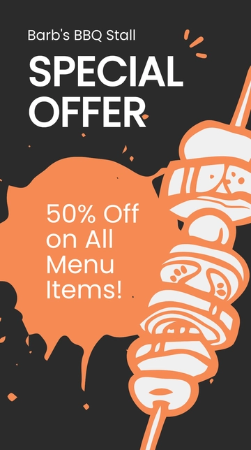 Free Bbq Special Offer Whatsapp Post Template to Edit Online