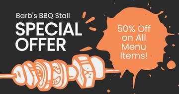 Free Bbq Special Offer Facebook Post Template to Edit Online