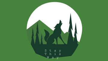 Free Green Wolf Wallpaper Template to Edit Online Free Green Wolf Wallpaper Template to Edit Online