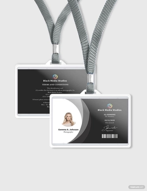 Sample Photographer ID Card Template